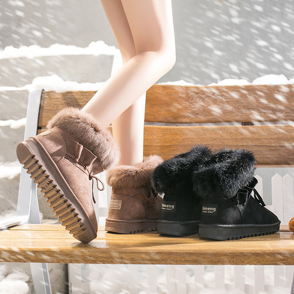 Cizme casual de damă cu căptușeală moale în bej și negru