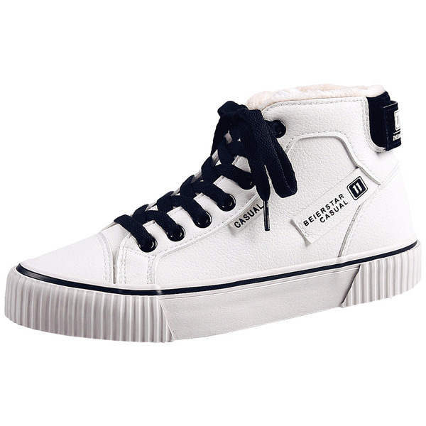 Model nou de adidasi de dama cu sireturi in alb si negru