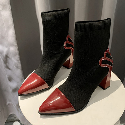 Μυτερό μοντέλο γυναικείες μπότες  σε διάφορα χρώματα