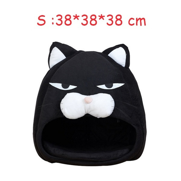 Összecsukható ház háziállatok számára típusú párna két méretben, fekete színben