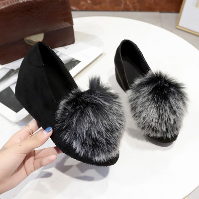 Pantofi casual dama cu puf in trei culori
