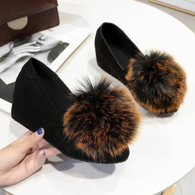Pantofi casual dama cu puf in trei culori