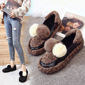 Γυναικεία χειμωνιάτικα παπούτσια με γούνα σε διάφορα χρώματα