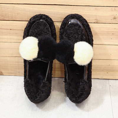 Γυναικεία χειμωνιάτικα παπούτσια με γούνα σε διάφορα χρώματα