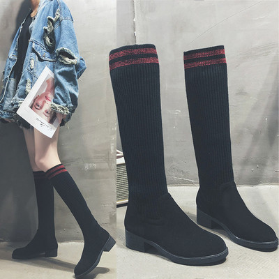 Cizme de dama moderne model ascutit in negru