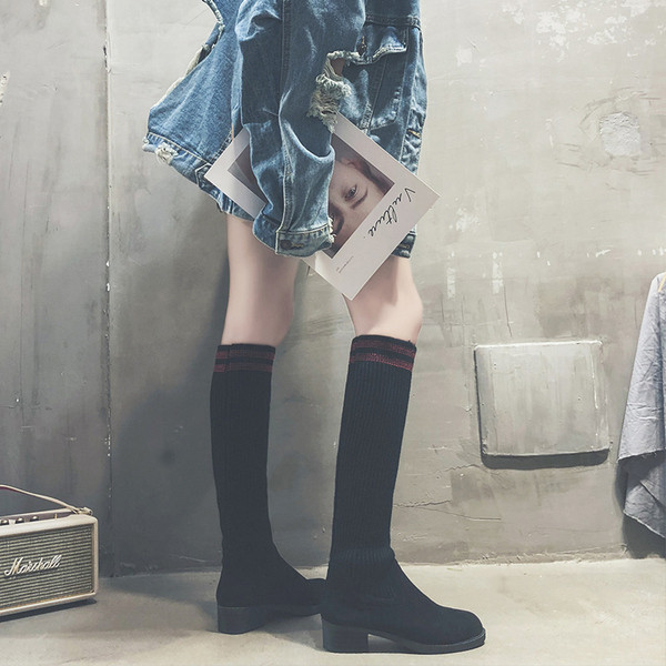 Cizme de dama moderne model ascutit in negru