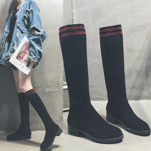 Cizme de dama moderne model ascutit in negru