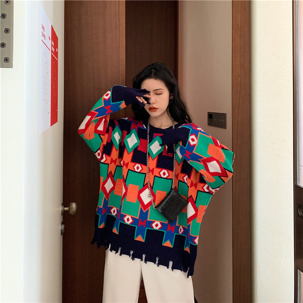 Pulover de dama lat cu model cu model