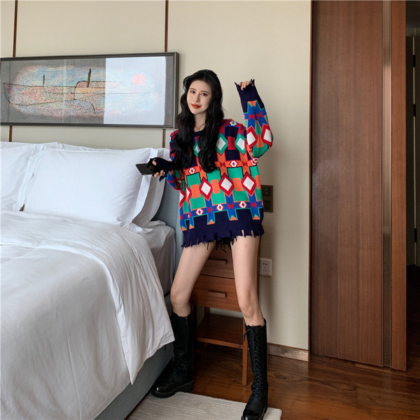 Pulover de dama lat cu model cu model