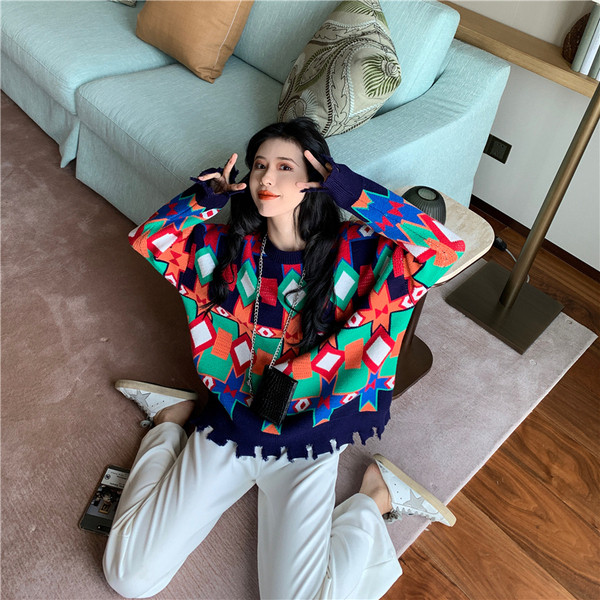 Pulover de dama lat cu model cu model