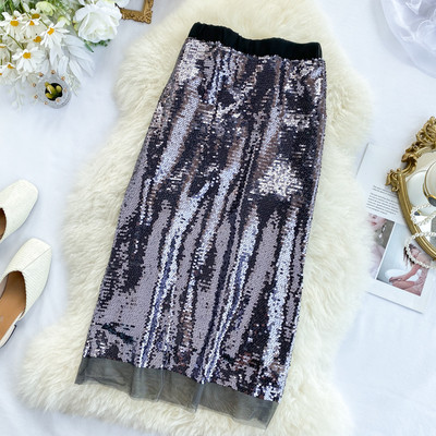 Női szoknya flitterekkel és tüllel, három színben