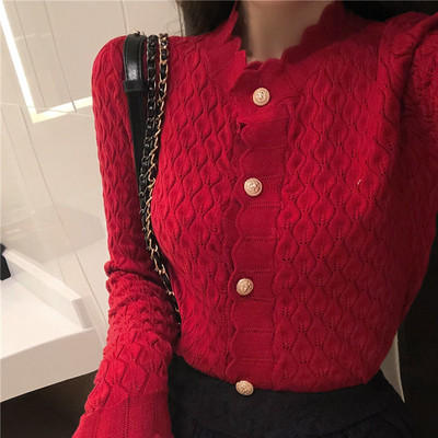 Vestă scurtă în formă de roșu și alb