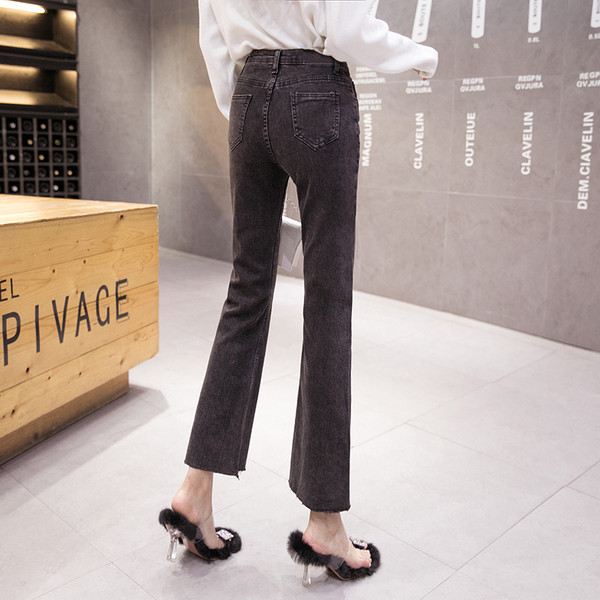 Blugi de dama actuali in negru - talie inalta