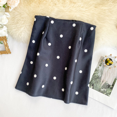 Γυναικεία φούστα πουά σε τρία χρώματα