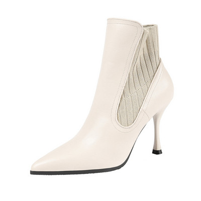 Vékony sarkú, cipzáras női alkalmi csizma többféle színben