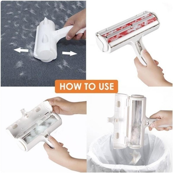 Perie pentru curățarea părului animalelor de companie cu dimensiunile 19cm * 7cm * 12cm în alb