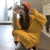 Pulover de dama lat cu fante in multe culori