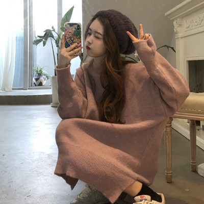 Pulover de dama lat cu fante in multe culori