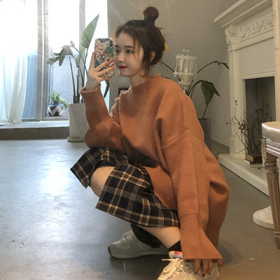 Pulover de dama lat cu fante in multe culori