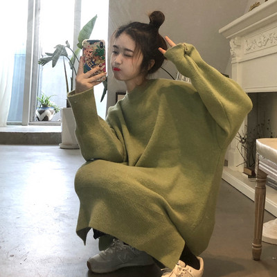 Pulover de dama lat cu fante in multe culori