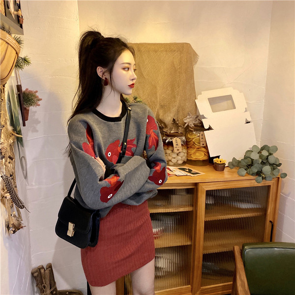 Bluza dama gri cu broderie - peste