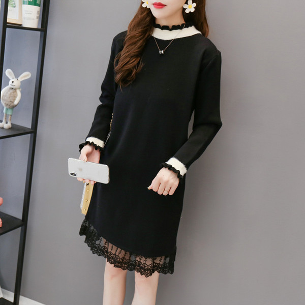 Rochie de dama moderna cu dantela in mai multe culori