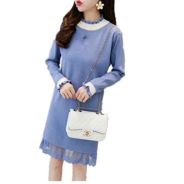 Rochie de dama moderna cu dantela in mai multe culori