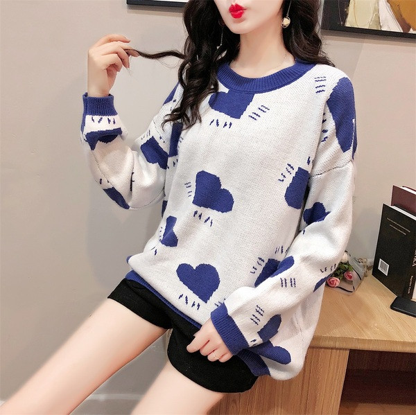 Μοντέρνο γυναικείο πουλόβερ με κεντήματα σε διάφορα χρώματα