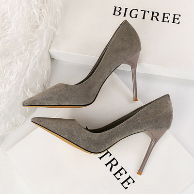 Cizme de dama stilate din piele intoarsa ecologica model ascutit in mai multe culori