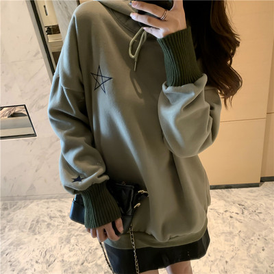 Hanorac controversat de zi cu zi pentru femei, cu glugă și cravate