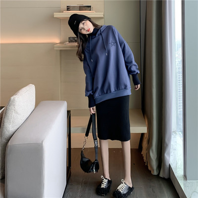 Hanorac controversat de zi cu zi pentru femei, cu glugă și cravate