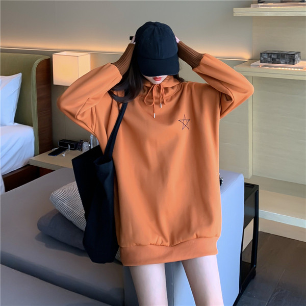 Hanorac controversat de zi cu zi pentru femei, cu glugă și cravate