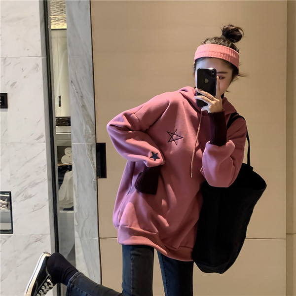 Hanorac controversat de zi cu zi pentru femei, cu glugă și cravate