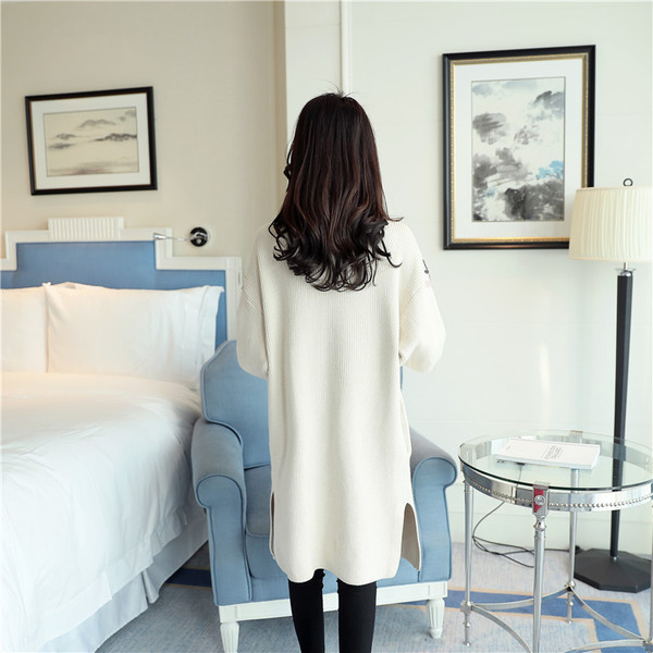 Cardigan de dama modern model lung cu broderie in mai multe culori