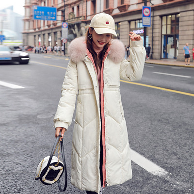 Geaca lunga de dama model nou cu gluga in alb si negru