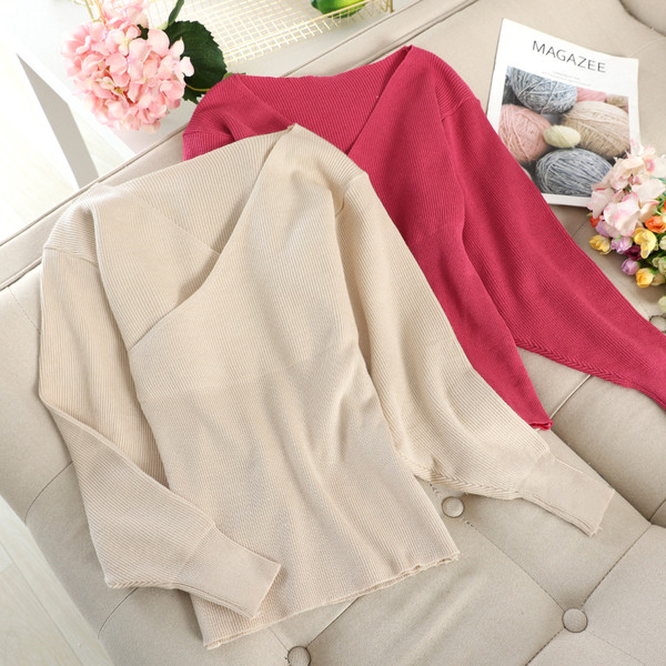 Pulover casual dama cu decolteu spitz in patru culori