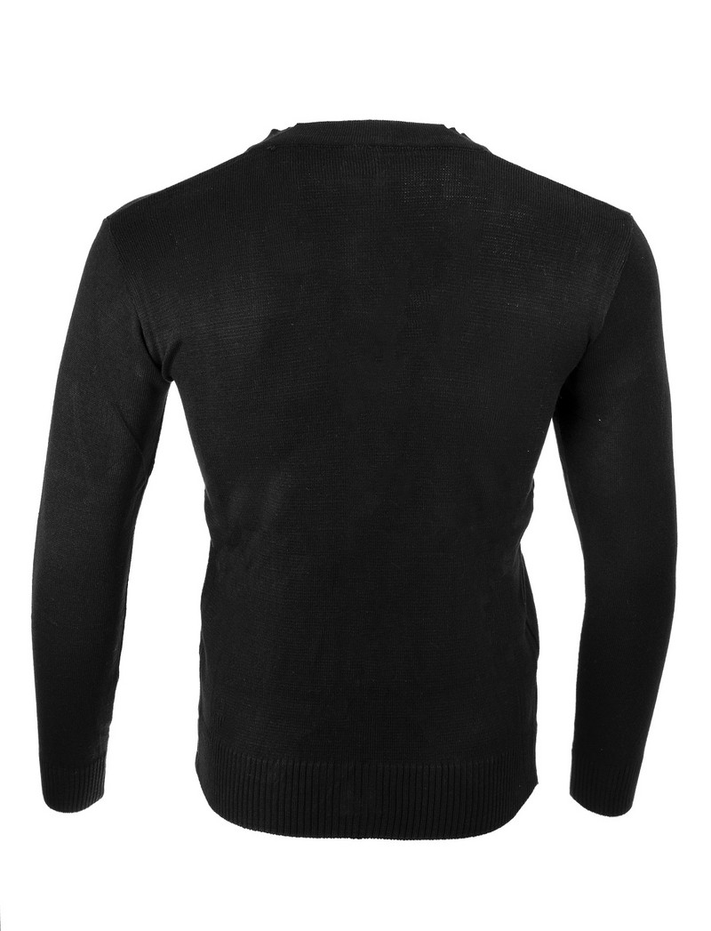 Плетена мъжка жилетка в черно