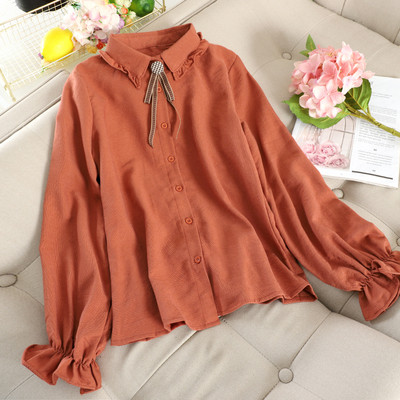 Camasa de dama eleganta cu nasturi si guler clasic in mai multe culori