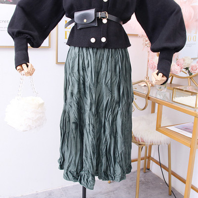 Κορυφαία γυναικεία φούστα σε καφέ, γκρι, μαύρο, πράσινο και μπεζ χρώα