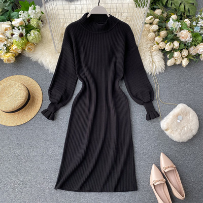 Casual γυναικείο φόρεμα  με στρογγυλη λαιμόκοψη σε διάφορα χρώματα