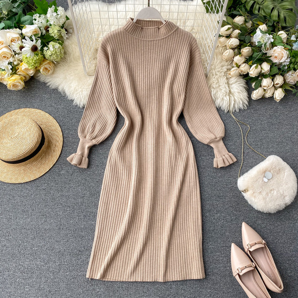 Casual γυναικείο φόρεμα  με στρογγυλη λαιμόκοψη σε διάφορα χρώματα