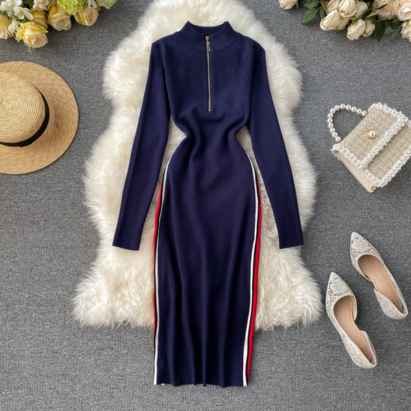 Rochie de dama cu fermoar in mai multe culori