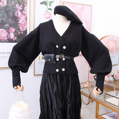 Vesta de dama model nou cu decolteu spitz in maro, negru, gri si bej