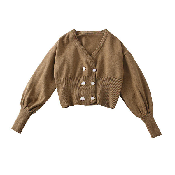 Vesta de dama model nou cu decolteu spitz in maro, negru, gri si bej