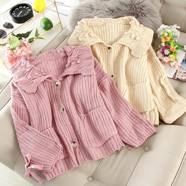 Cardigan casual dama cu nasturi si buzunar in mai multe culori