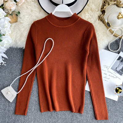 Pulover de dama cu decolteu rotund in mai multe culori