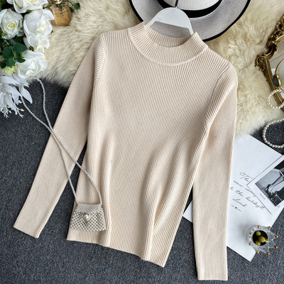 Pulover de dama cu decolteu rotund in mai multe culori