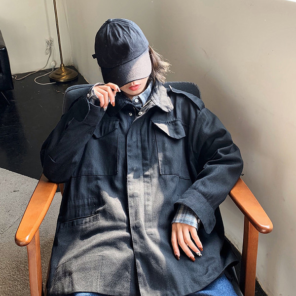 Geaca subtire de primavara-toamna in doua culori - model lat