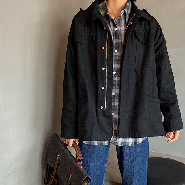 Geaca subtire de primavara-toamna in doua culori - model lat