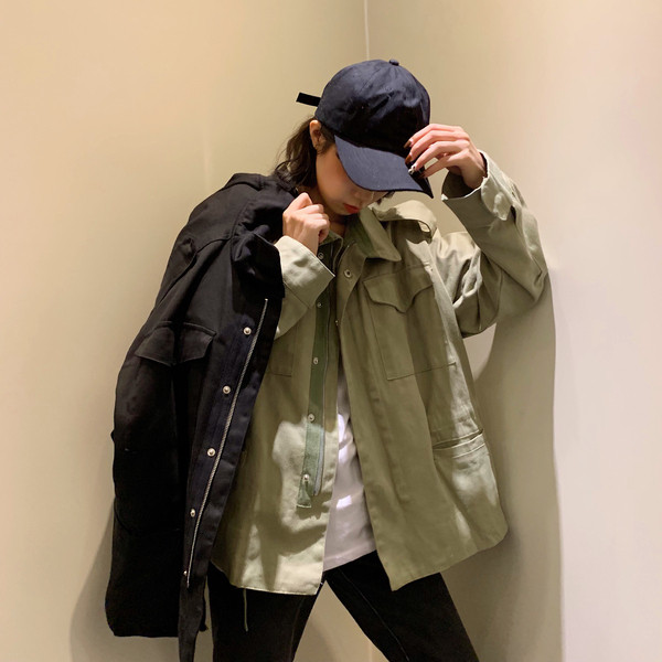 Geaca subtire de primavara-toamna in doua culori - model lat